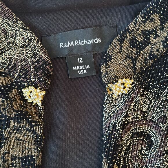 R&M Richard’s Metallic Blouse, size 12 - Picture 6 of 7
